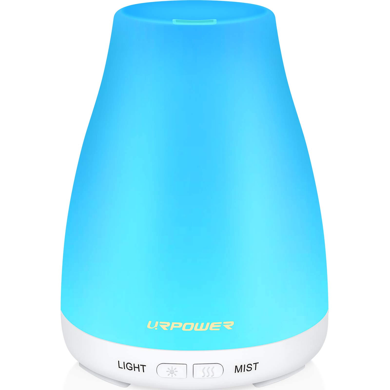 URPOWER 2nd Version Essential Oil Diffuser,Aroma Essential Oil Cool Mist Humidifier with Adjustable Mist Mode,Waterless Auto Shut-Off and 7 Color Lights Changing for Home Office Baby