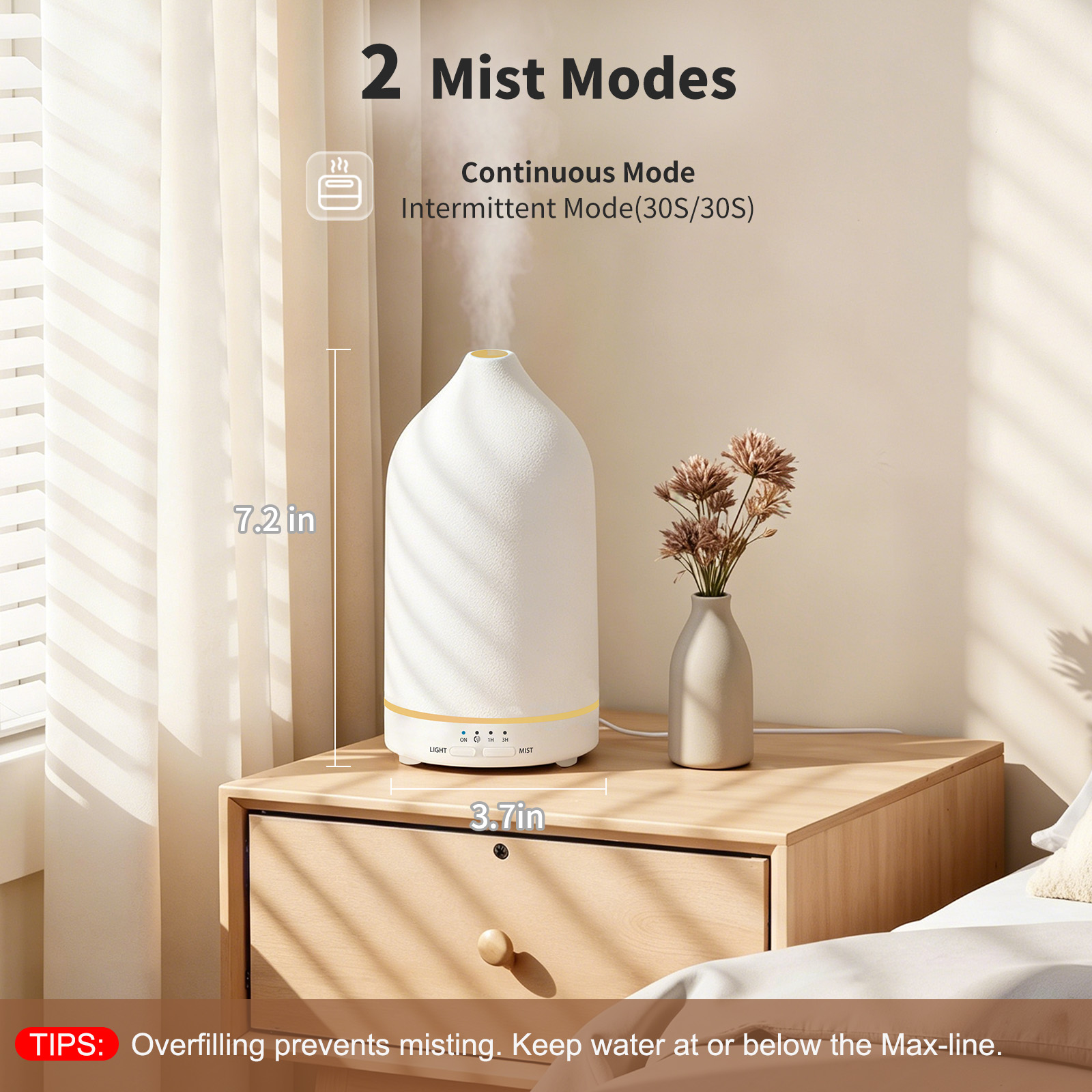 URPOWER 180ML Ceramic Essential Oil Diffuser