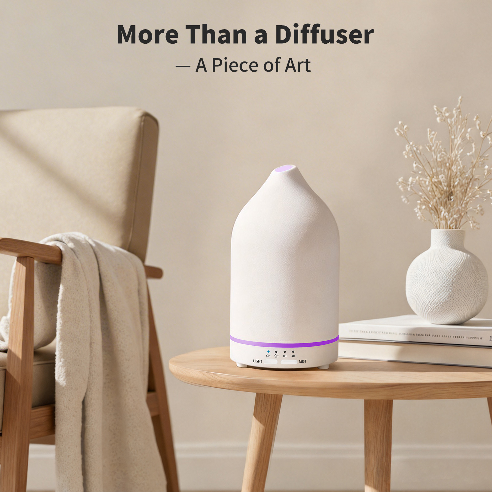 URPOWER 180ML Ceramic Essential Oil Diffuser